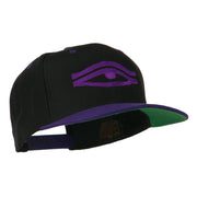 All Seeing Eye Embroidered Flat Bill Cap