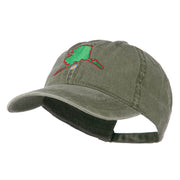 Alaska State Map Embroidered Washed Cap