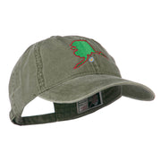 Alaska State Map Embroidered Washed Cap