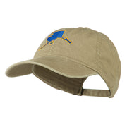 Alaska State Map Embroidered Washed Cap