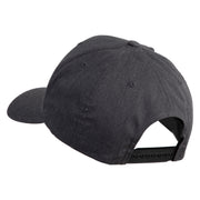 Fly White Patched Retro Cotton Blend Snapback Cap - Dark Heather OSFM