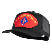 1st Marine Division Patched Solid Cotton Twill Mesh Prostyle Cap - Black OSFM