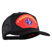 1st Marine Division Patched Solid Cotton Twill Mesh Prostyle Cap - Black OSFM