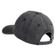 Cardinal Iron on Patched Unstructured Pigment Dyed Cotton Cap - Black OSFM