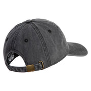 Cardinal Iron on Patched Unstructured Pigment Dyed Cotton Cap - Black OSFM