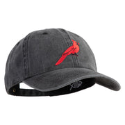 Cardinal Iron on Patched Unstructured Pigment Dyed Cotton Cap - Black OSFM