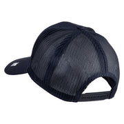 Retired US Air Force Patched Solid Cotton Twill Mesh Cap - Navy OSFM