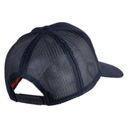 Retired US Air Force Patched Solid Cotton Twill Mesh Cap - Navy OSFM