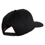 USA Flag Police Silver Blue Patched Solid Cotton Twill 5 Panel Prostyle Snap Cap - Black OSFM
