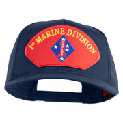 1st Marine Division Patched Solid Cotton Twill Mesh Prostyle Cap - Navy OSFM