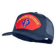 1st Marine Division Patched Solid Cotton Twill Mesh Prostyle Cap - Navy OSFM