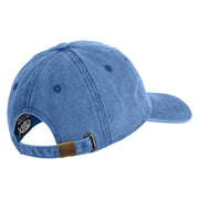 Cardinal Iron on Patched Unstructured Pigment Dyed Cotton Cap - Blue OSFM