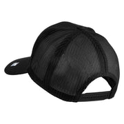 Retired US Air Force Patched Solid Cotton Twill Mesh Cap - Black OSFM