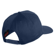 US Navy WWII Veteran Patched Solid Cotton Twill 5 Panel Prostyle Snap Cap - Navy OSFM