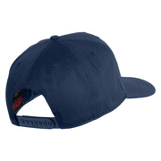 USA Flag Police Silver Blue Patched Solid Cotton Twill 5 Panel Prostyle Snap Cap - Navy OSFM