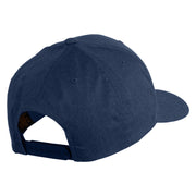 Fly White Patched Retro Cotton Blend Snapback Cap - Navy OSFM