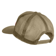 1st Marine Division Patched Solid Cotton Twill Mesh Prostyle Cap - Khaki OSFM