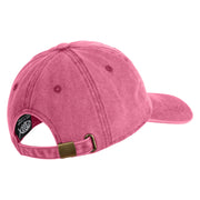 Cardinal Iron on Patched Unstructured Pigment Dyed Cotton Cap - Pink OSFM