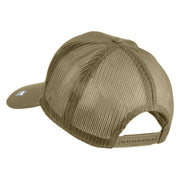 Retired US Air Force Patched Solid Cotton Twill Mesh Cap - Khaki OSFM