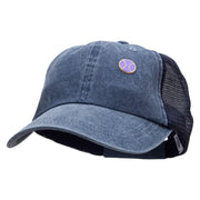 Tiny Tennis Ball Patched Washed Trucker Cap