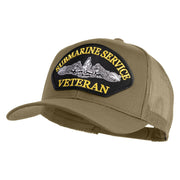Submarine Service Veteran Patched Solid Cotton Twill Mesh Prostyle Cap - Khaki OSFM