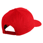 Fly White Patched Retro Cotton Blend Snapback Cap - Red OSFM