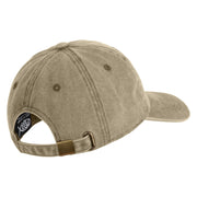 Cardinal Iron on Patched Unstructured Pigment Dyed Cotton Cap - Khaki OSFM