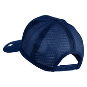 Retired US Air Force Patched Solid Cotton Twill Mesh Cap - Royal OSFM