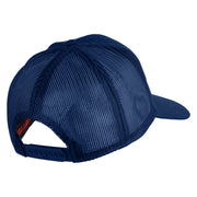 Retired US Air Force Patched Solid Cotton Twill Mesh Cap - Royal OSFM