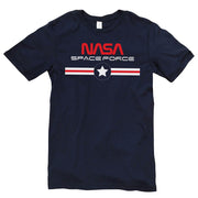 NASA Space Force Stripes Designed Short Sleeve Cotton Jersey T-Shirt