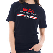 NASA Space Force Stripes Designed Short Sleeve Cotton Jersey T-Shirt