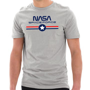 NASA Space Force Stripes Designed Short Sleeve Cotton Jersey T-Shirt