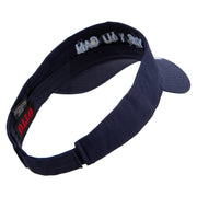 Yes You Can Embroidered Cotton Twill Sun Visor - Navy OSFM