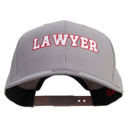 Lawyers Embroidered Solid Cotton Twill Pro Style Cap - Grey OSFM