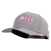 Lawyers Embroidered Solid Cotton Twill Pro Style Cap - Grey OSFM