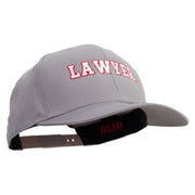 Lawyers Embroidered Solid Cotton Twill Pro Style Cap - Grey OSFM