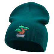 Bonsai Tree Embroidered 8 Inch Short Beanie