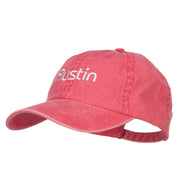 Austin Embroidered Washed Buckled Cap