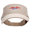 The Soaring Patriotic Eagle Embroidered Cotton Twill Sun Visor