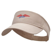 The Soaring Patriotic Eagle Embroidered Cotton Twill Sun Visor