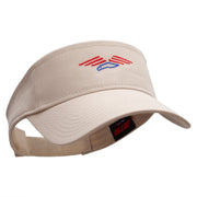 The Soaring Patriotic Eagle Embroidered Cotton Twill Sun Visor