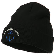 Ahoy There Matey Embroidered Beanie