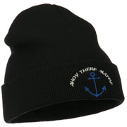 Ahoy There Matey Embroidered Beanie