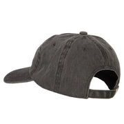 Montana with Map Outline Embroidered Washed Cotton Twill Cap