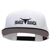 Family Ranch Embroidered Two Tone Superior Cotton Twill Flat Bill Snapback Cap