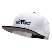 Family Ranch Embroidered Two Tone Superior Cotton Twill Flat Bill Snapback Cap