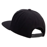 Licensed US Navy Embroidered Wool Blend Prostyle Snapback Cap - Black OSFM