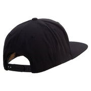 Licensed US Navy Embroidered Wool Blend Prostyle Snapback Cap - Black OSFM