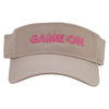 Game On Embroidered Cotton Twill Sun Visor - Khaki OSFM