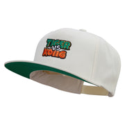 Tiger Vs Kong Embrodiered Wool Blend Prostyle Snapback Cap - Natural OSFM